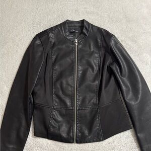 Baccini Sleek Black faux Leather Jacket